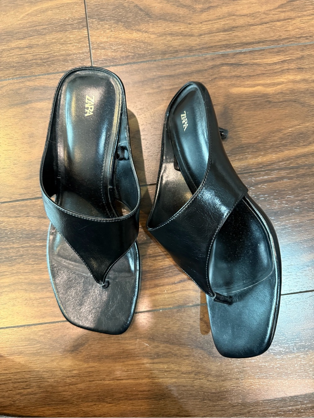 Zara kitten flip flop heels